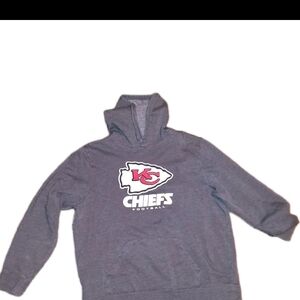Team Apparel Gray Chiefs Football Hoodie SIZE MEDIUM